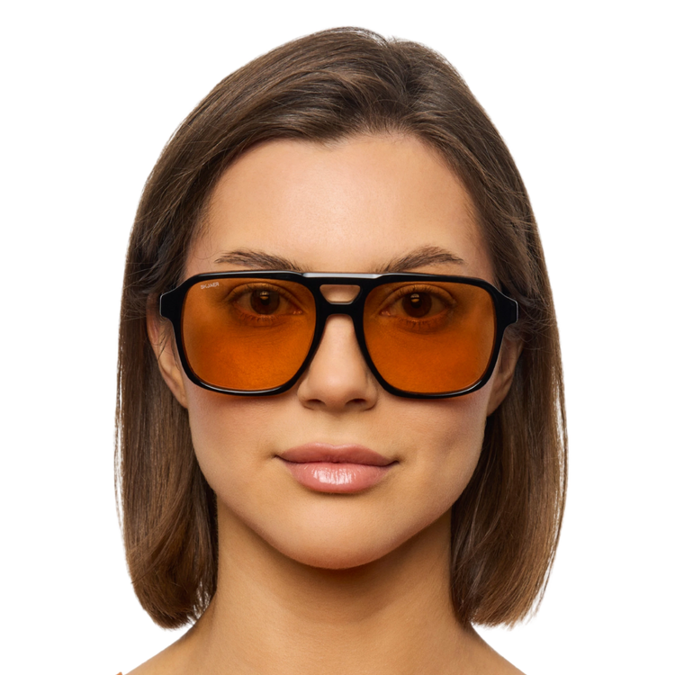 SKJAER 106S black / amber lenses solbriller