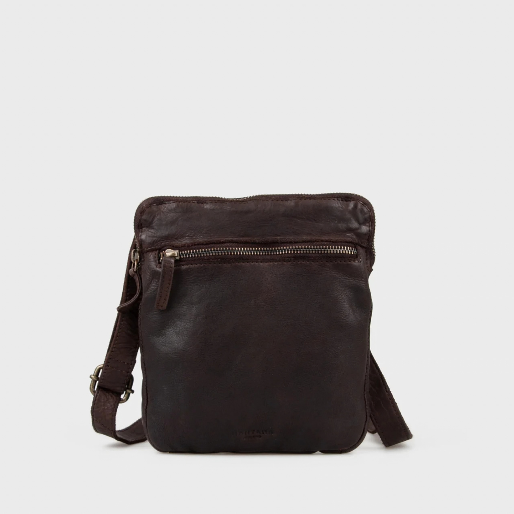 Atkins crossbody taske i læder - brun