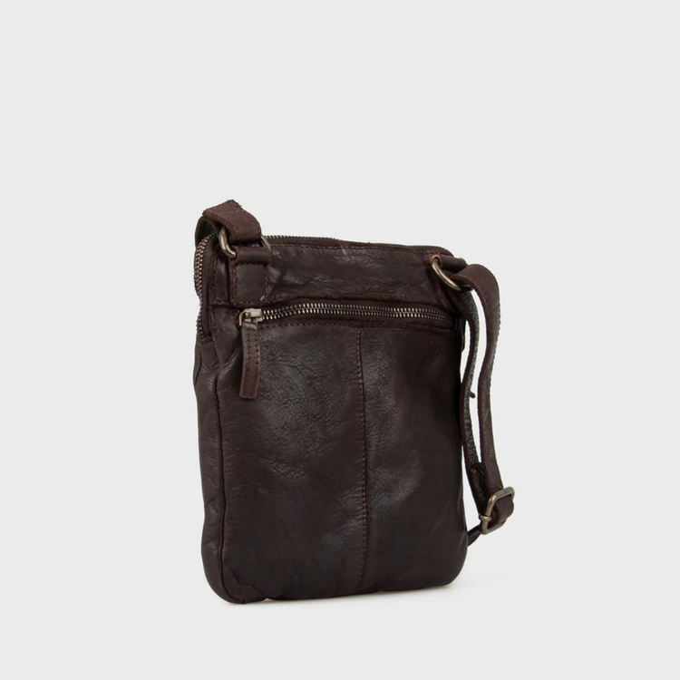 Atkins crossbody taske i læder - brun