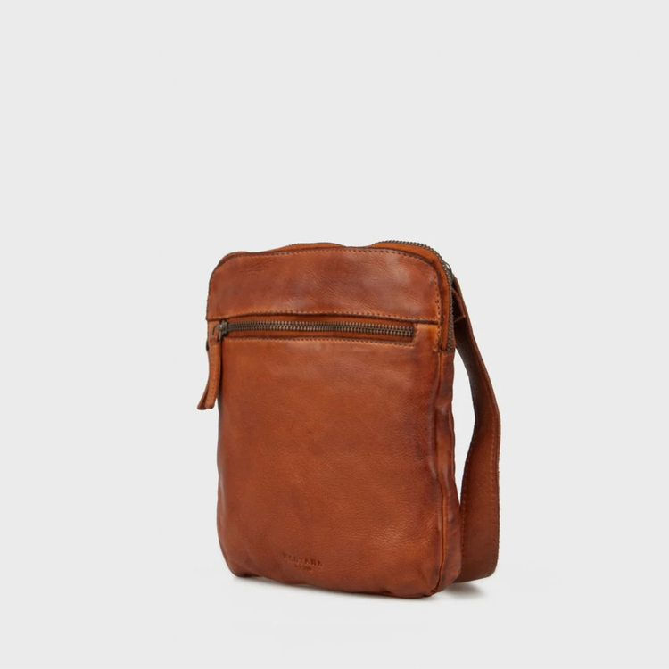 Atkins crossbody taske i læder - cognac