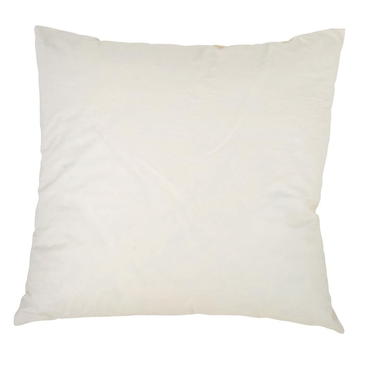 Pudefyld i 50x50 fyldt med andefjerd og dun.