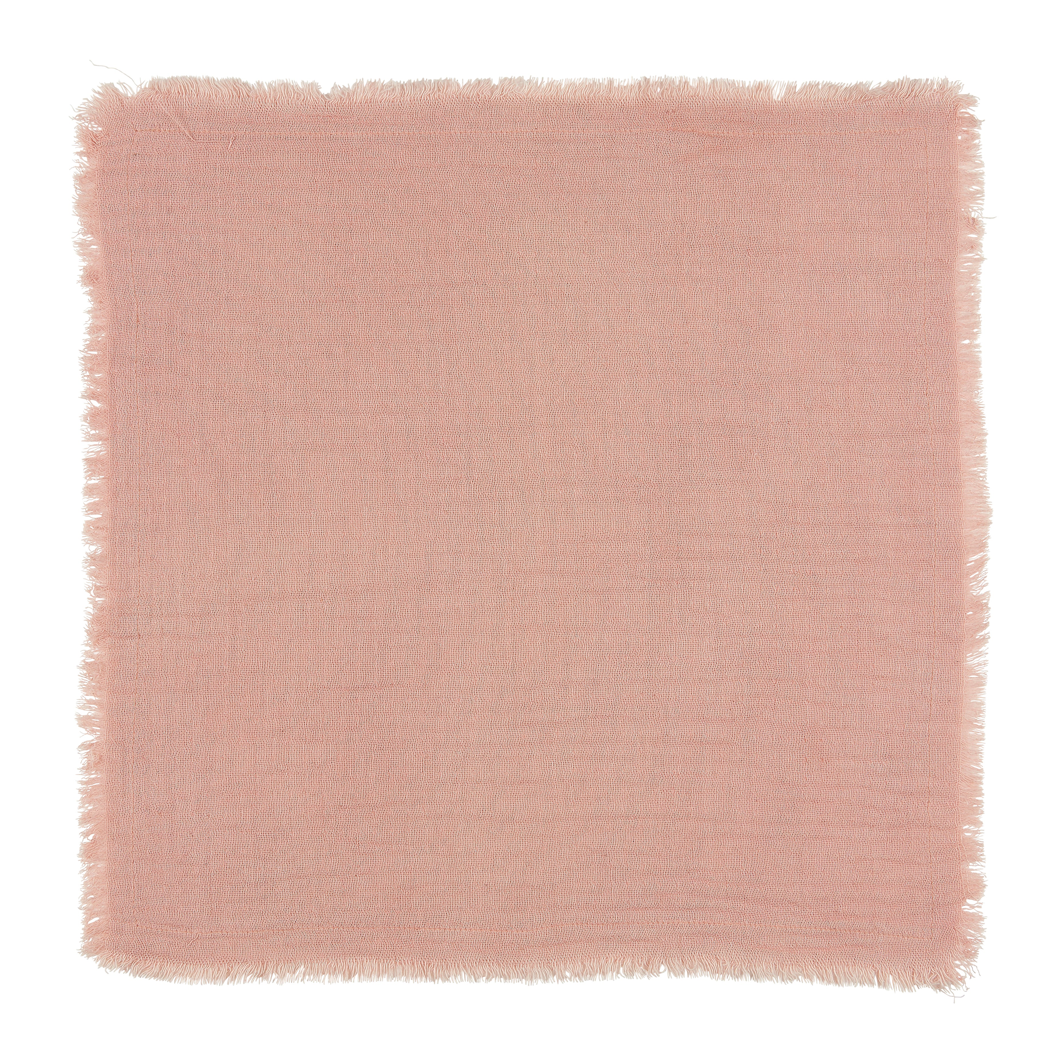 Stofserviet i sart rosa farve. Stofservietten er lavet i dobbeltvævet bomuld.