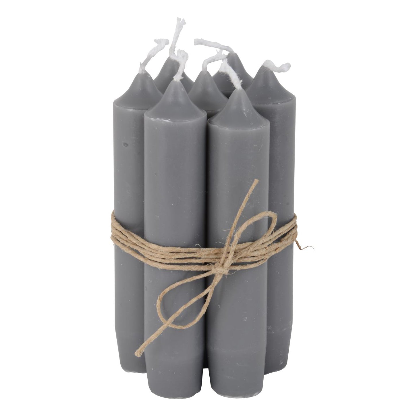 Grå bedelys fra Ib Laursen, med brændetid på 4,5 time.