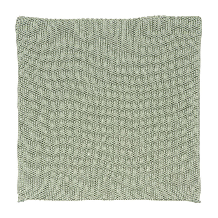 Strikket karklud i lækker støet grøn farve, tåler opvask ved 60 grader.