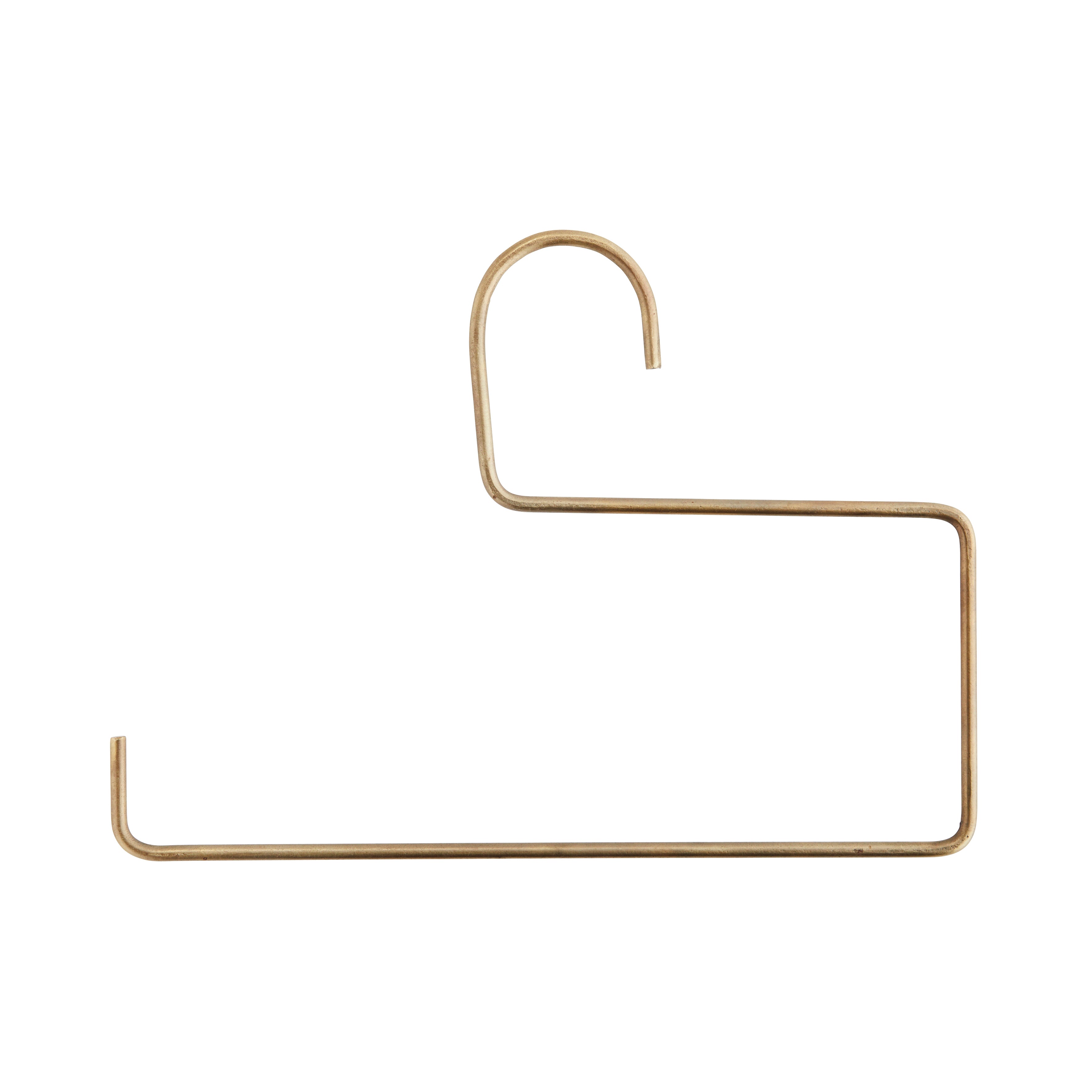 Metal bøjle i messing til ophæng og opbevaring af håndklæder, viskestykker, smykker eller andet,