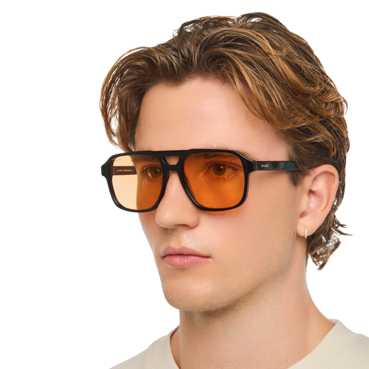 SKJAER 106S black / amber lenses solbriller