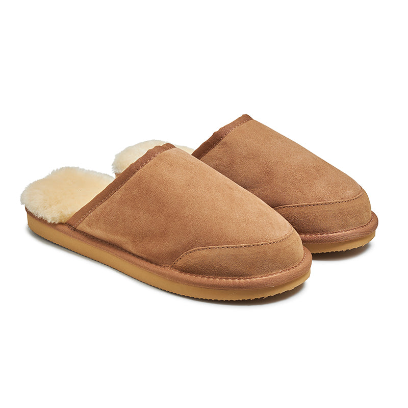 New Zealand Slippers t/mænd Cognac