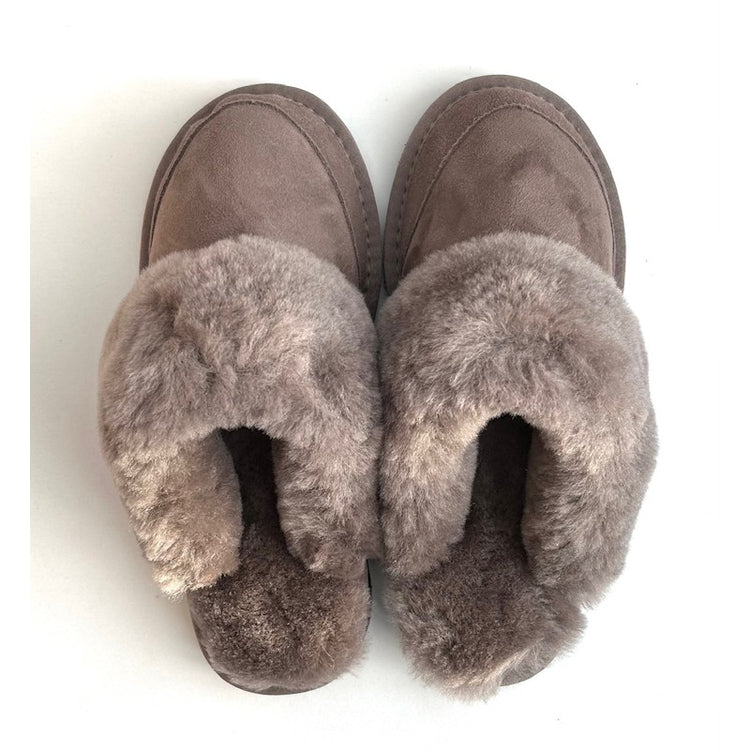 New Zealand Slippers Taupe