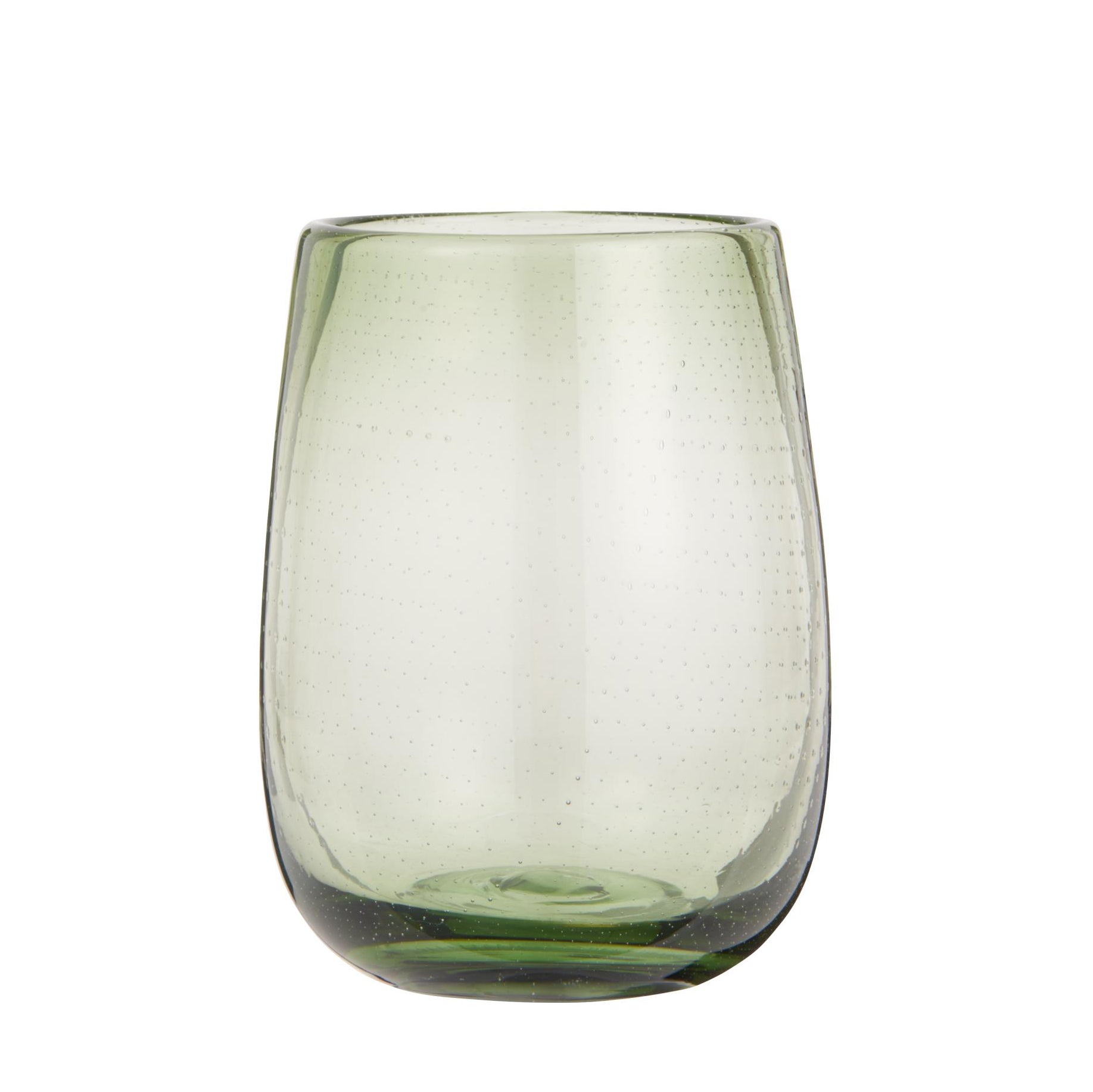 Stor vase med bobler i olivengrøn farve. Vasens smukke grønne nuancer giver et flot look.